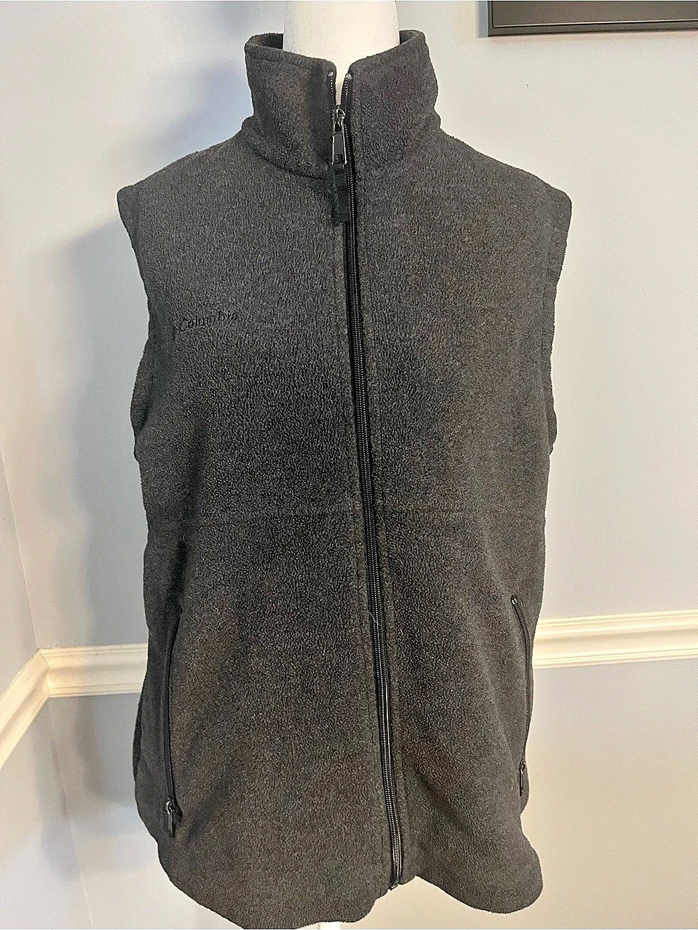 Columbia Benton Springs Vest charcoal Gray Full-Zip Fleece Vest